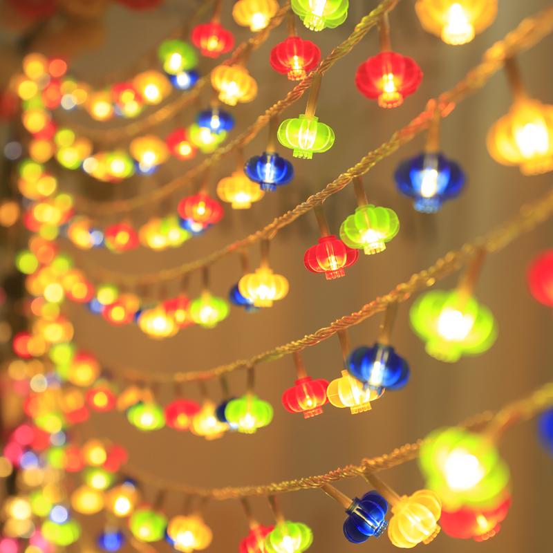 Festive Red Lantern String Lights for Weddings and Celebrations