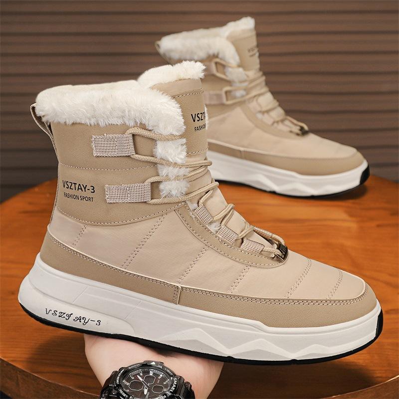 Snow boots winter velvet warm high-top down bread shoes sub-zero waterproof and non-slip cotton shoes
