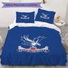 Crystal Palace FC Pattern Bedding uilt Set uilt Cover Pillowcase Home Decoration Birthday Gift (1 * duvet cover + 2 * pillowcase without core)
