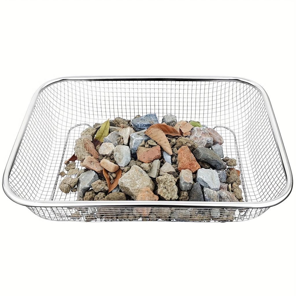Stainless Steel Soil Sieve - Mesh Gardening Sieve for Rock Filtering, Composting and Sand, Durable and Anti-rust Hand Tools