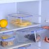 Stackable Transparent Thick Plastic Refrigerator Storage Box - Microwaveable, Freezer Safe, Sealed Fresh-Keeping Container