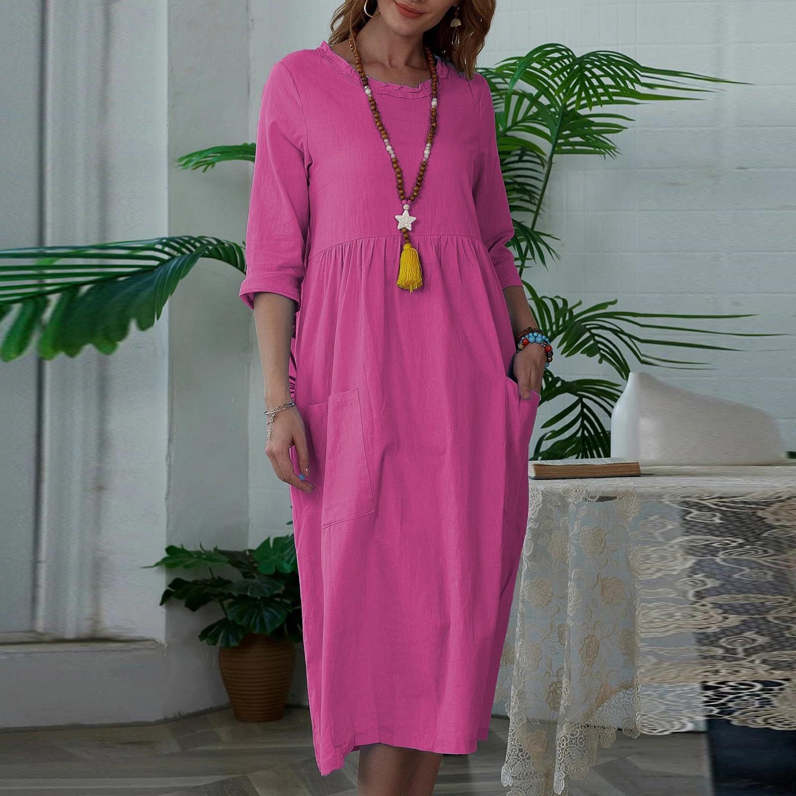 

Женские однотонные нестандартные платья с воротником-рубашкой и перекрученными пуговицами, повседневные платья XL