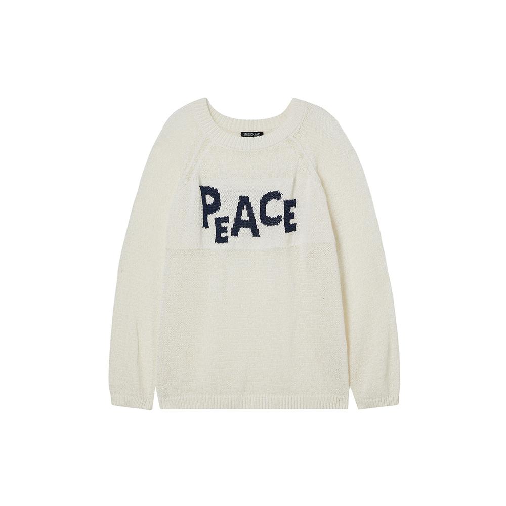 LAP Lettering See-Through Long Sleeve Knit As2Kh563