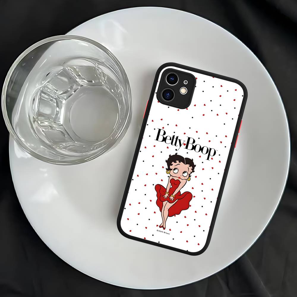 B-Bettys Boops Phone Case For IPhone 16 15 14 Plus 15 13 12 11 Pro Max X XS MAX Matte Cover