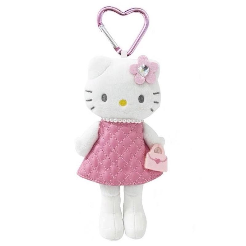 

Hello Kitty Long Leg Plush Toy Keychain Black Skin Sanrio Kt Elf Cat Soft Stuffed Doll Pendant Car Key Ring Backpack Bag Decor