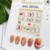 Adesivi di Bellezza Nuovi Ornamenti per Nail Art Natalizi Pupazzo di Neve Regalo di Natale Adesivi per Nail Art Adesivi 3D per Unghie