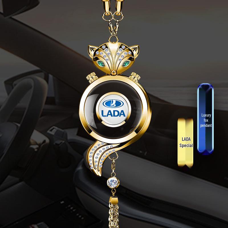 Fox Crystal Car Air Freshener Pendant - Rearview Mirror Hanging Ornament