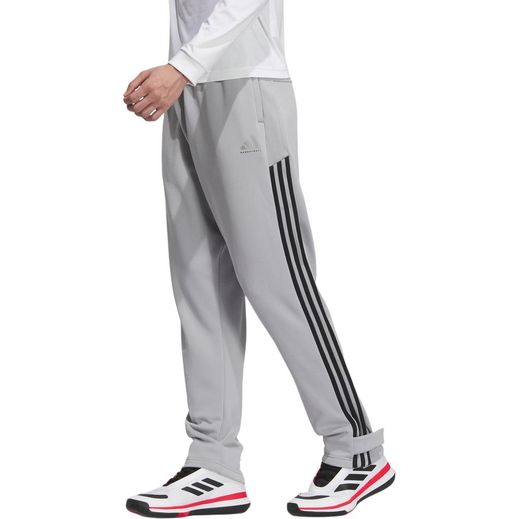 New Adidas BASKETBALL FW24 TRACKSUIT BOTTOMS Knitted Sweatpants Men's Pure Quality Gray JL7585