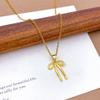 Necklace New Ribbon Bow Necklace Accessories Women's ins Style Niche Design Sense Fashion Versatile Clavicle Chain Women