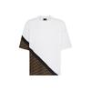 FENDI T-Shirts Men's White Crew Neck Moderate Straight Fit FAF682AN68F1KRQ