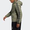 Adidas 3St Down Jacket Outdoor Sports Hooded With Down Winter Men Outerwear Army-Green H23083