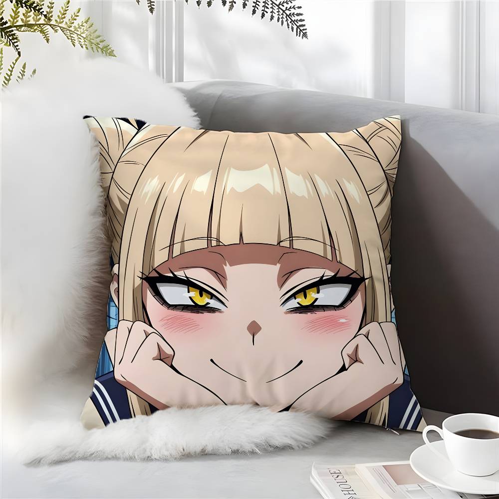 M-My Hero Academia-MT Himiko Toga Kissenbezug Komfort Sofa Bett Seidig Elegant Versteckter Reißverschluss Kissenkissenbezug