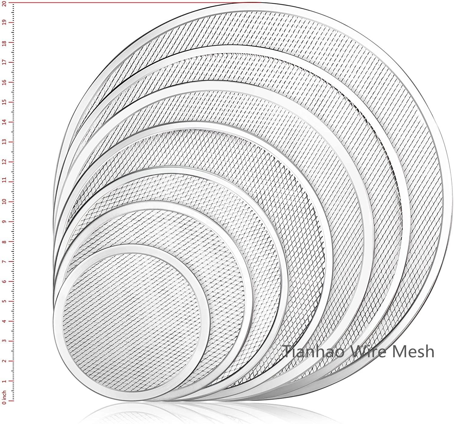 8 12 14 16 Inch Seamless Aluminum Pizza Screens Pizza Peel Mesh Cutter