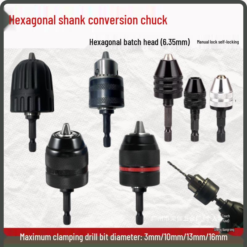 Hex Shank Drill Chuck Adapter for Electric & Pneumatic Screwdrivers
