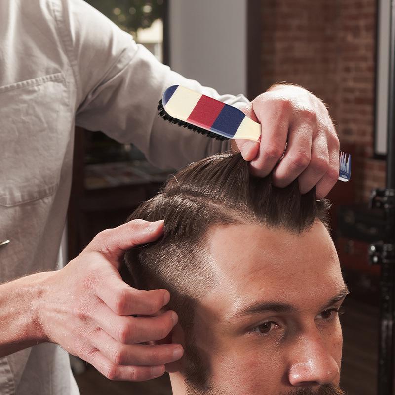 Men's Double-Headed Beard & Hair Styling Comb with Horsehair Brush