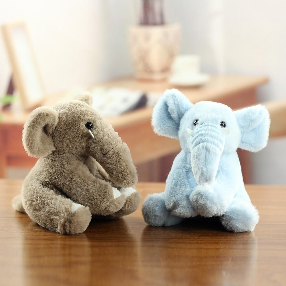 Polyester Elephant Keyring Soft Fluffy Stuffed Keychain Cute Cartoon Cloth Material Animal Bag Pendant Purse Decoration