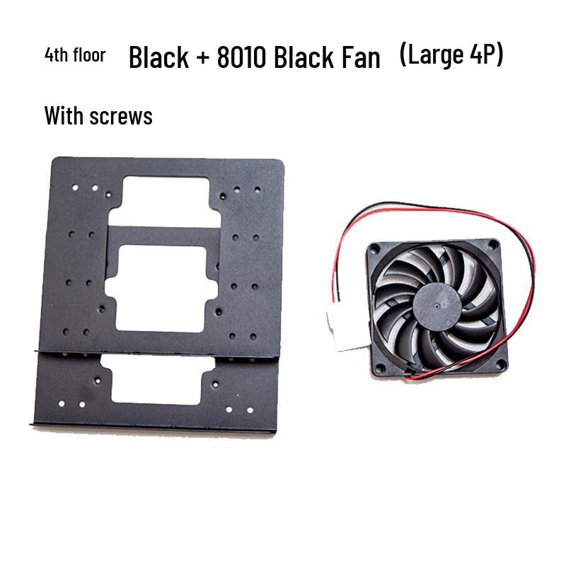3.5" Multi-Bay Bracket with Heat Dissipation Fan for 2, 4, or 6 Bays