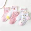 Girls Socks 5 Pairs/Lot Spring Summer Cotton Infant Children Socks Cute Flowers Pattern For Kids Baby
