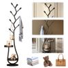 Metal Mobile Clothes Rack Household Single Pole Drying Rack with 8 Hooks Bedroom Imitation Tree Branch Hanging Rack French Minim