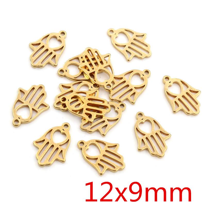 10pcs/lot  316 Stainless Steel Gold Plated Tree Moon Butterfly Small Charms Pendant For Necklace DIY Jewelry Making