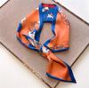Striped Silk Scarf Imitation Long Diagonal Plaid Perfect For Spring Summer