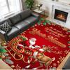 Christmas Custom Name Printed Square Area Rug Soft Non Slip Floor Carpet For Bedroom Holiday Gift