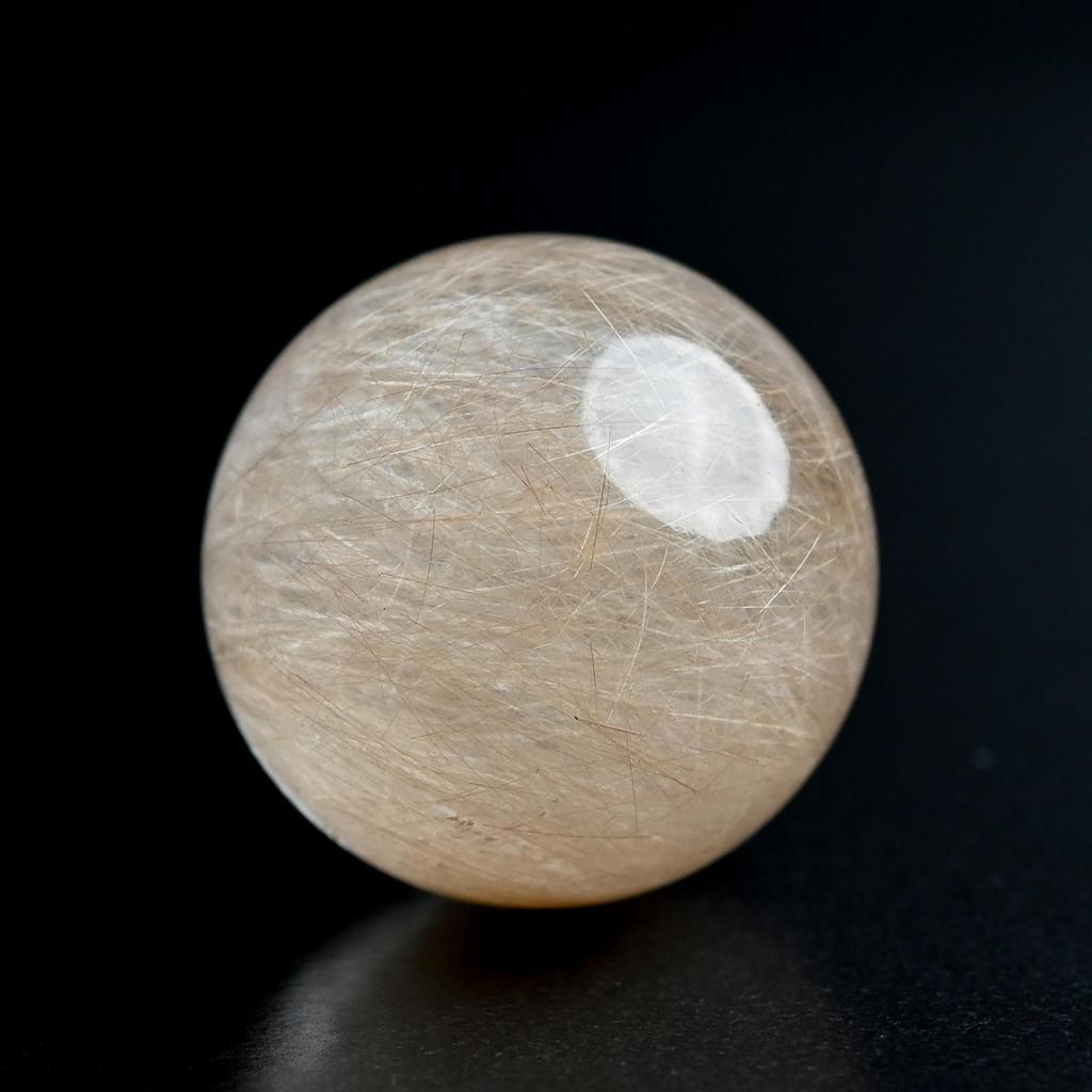 Eigado Rutilkvarts Guld Naturlig Naturlig Kraft Lycka till i och Övergripande Bra Sfär, Rutilerad, 39 mm, Kvarts, Sten, Rutil, Sten, Arbete, Pengar,