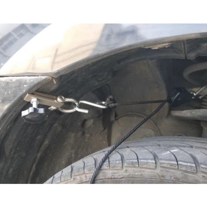 Vehicle Mudguard Dents Repair Tool Adjustable Clamp With/With Out Rope Option, Easy Installation Fit for Car Maintenance