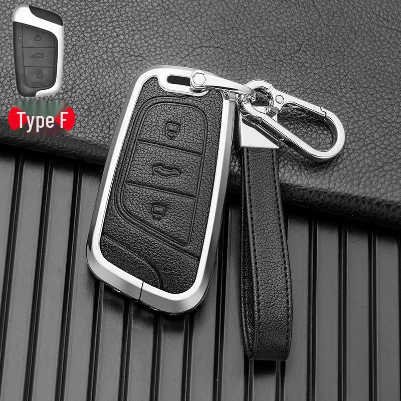 Metal Key Cover Shell for Chery Little Ant 22 Models - Black, Brown, Blue, Multicolor