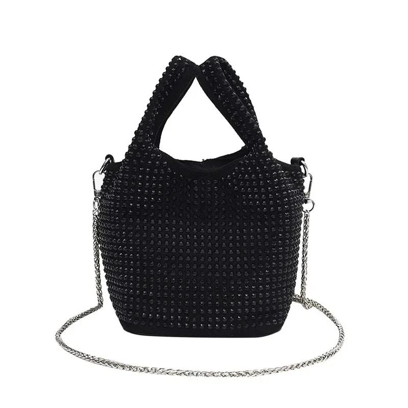 Многофункциональная сумка через плечо из сплошного ПУ с цепочкой, роскошная простая модная мягкая женская сумка через плечо чёрный