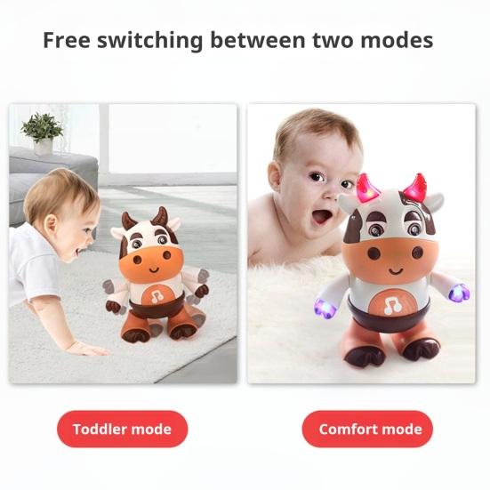 Kinder Elektrische Kuh Spielzeug mit LED Licht Musik Singen Tanzen Cartoon Milch