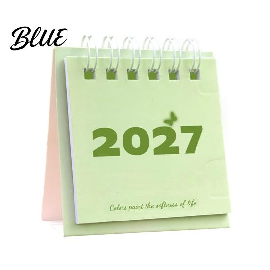 Durable Daily Schedule Dec. Standing 2027 Jan. Desk Calendar Organizer Mini 2027 to Flip Small