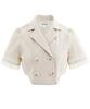 PLASMA SPHERE Curve Shirt In Beige (Lace Double Jacket)