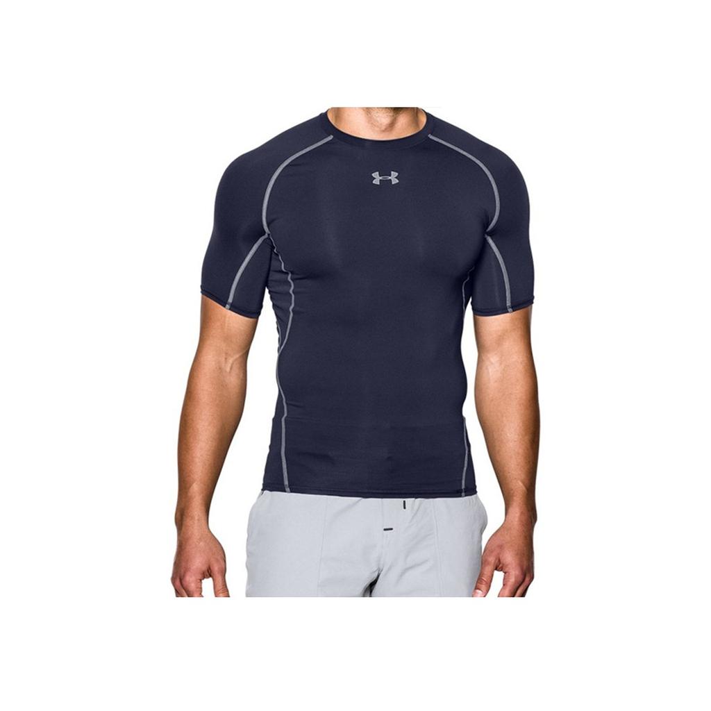 Under Armour Short Sleeve Sports Training Breathable Fitness Shirt Men Tops Navy 1257468-410