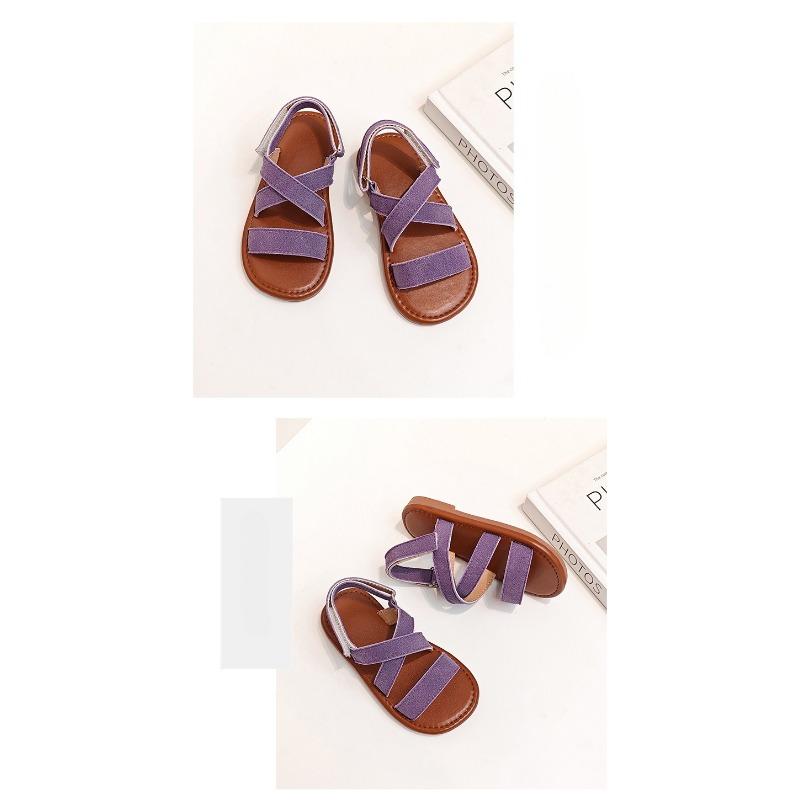 Artistic Retro Girls' Beach Sandals for Toddlers & Youth Simple Soft-Sole Princess Shoes for Babies Fashion Kids Shoes