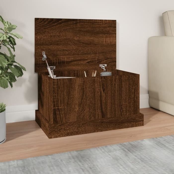 VidaXL Boîte de rangement chêne marron 50x30x28 cm bois d'ingénierie 816503