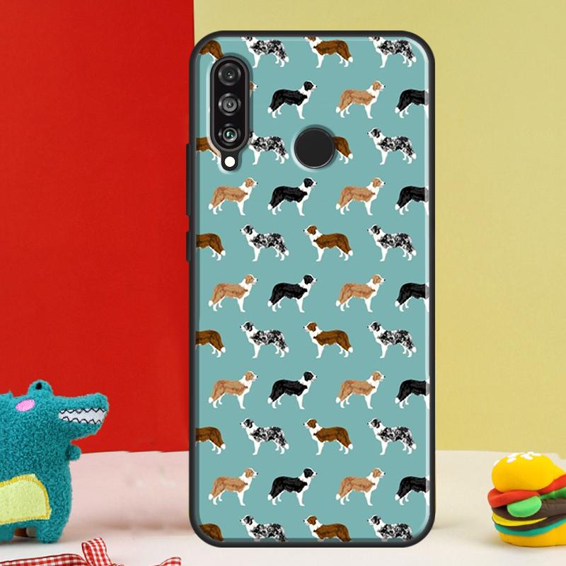 Cartoon Border Collie For Huawei Nova 12i 12s 11i 5T 9 10 SE Y91 Y90 Y60 Y70 Y72 Y61 P60 Pro P20 P40 P30 Lite Case