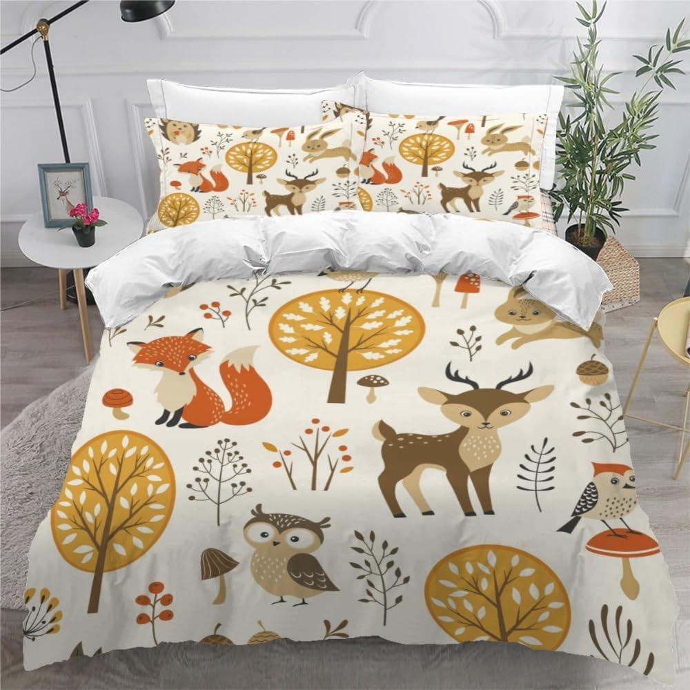 3D printed high-quality cartoon car duvet cover set, children's and adult bed cover set, 3-piece set with zipper car microfiber