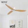 SOVE Moderner Schwarz Weiß Niedriger DC-Motor 30W Deckenventilator Mit Fernbedienung Einfacher Deckenventilator Ohne Licht Heimventilator 220V