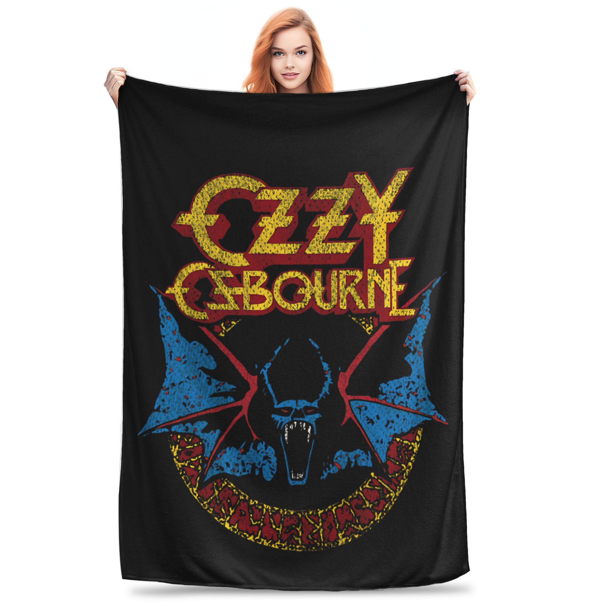 Yes I m Old But I Saw Randy Rhoads On Stage Flannel Throw Blankets Ozzy Osbourne Blanket for Home Car Super Soft Bedspread, 30x40in