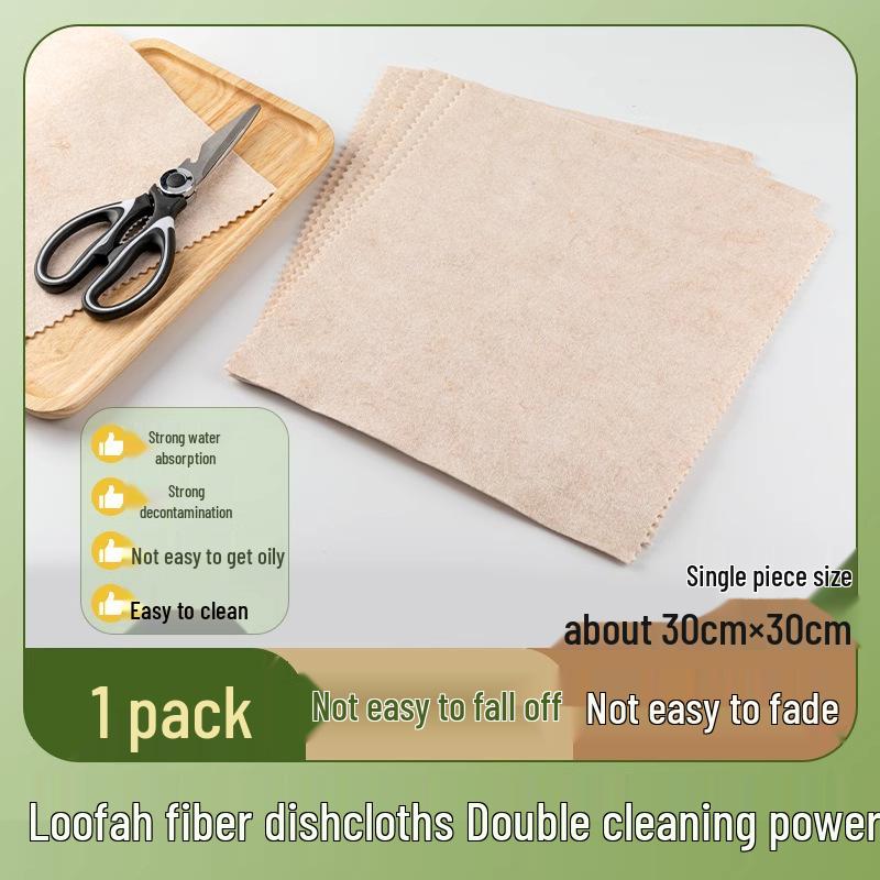 

Люфа Промасливание Антипригарная Кухонная Салфетка для Посуды - Впитывающая, Утолщенная Скраббер из Растительного Волокна