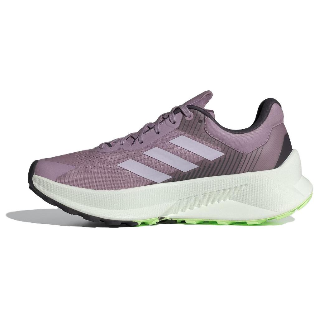 Adidas Terrex Soulstride Flow Comfortable Versatile Shock Absorbing Durable Mid-Top Running Shoes Women Running Shoes Purple Gray ID7719