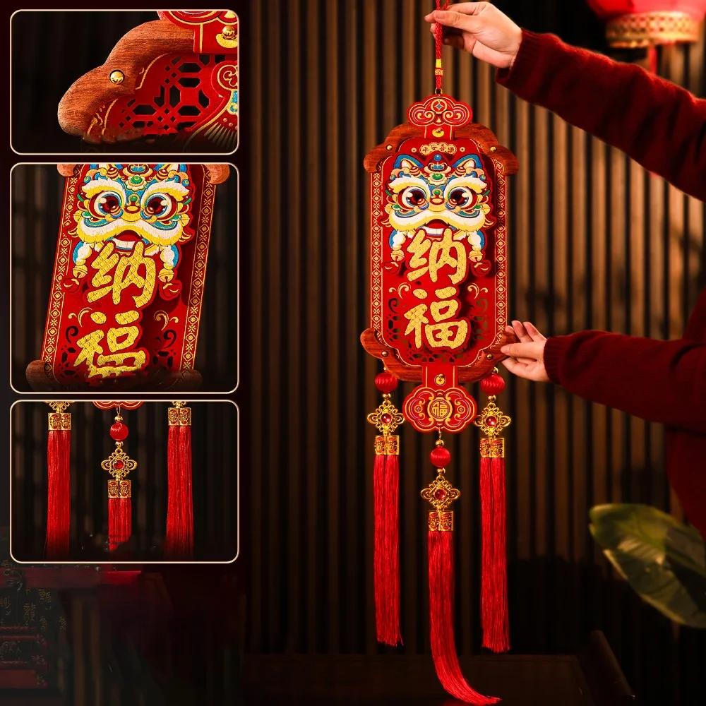 Chinese Style 2026 New Years Decoration Traditional Red Spring Festival Door Decoration Good Luck Blessing