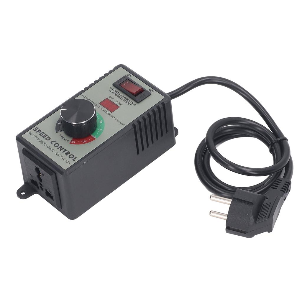 AC-motorhastighetsregulator Elektrisk fläkt Variabel hastighetsregulator med 10A-uttag EU-kontakt A