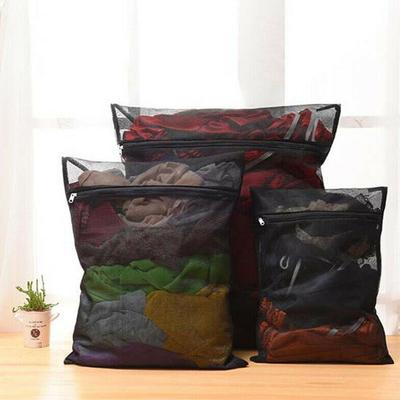 Black Mesh Laundry Bag Convenient Household Machine Wash Polyester Of And Underwear Made Durabl K7M4
