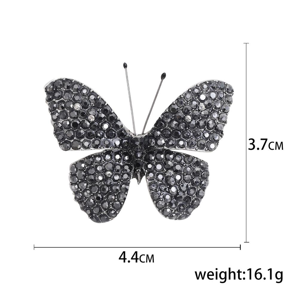 Rhinestone Butterfly Brooches for Women Unisex Enamel Insect Pins Banquet Party Backpack Gifts Jewelry Accessories