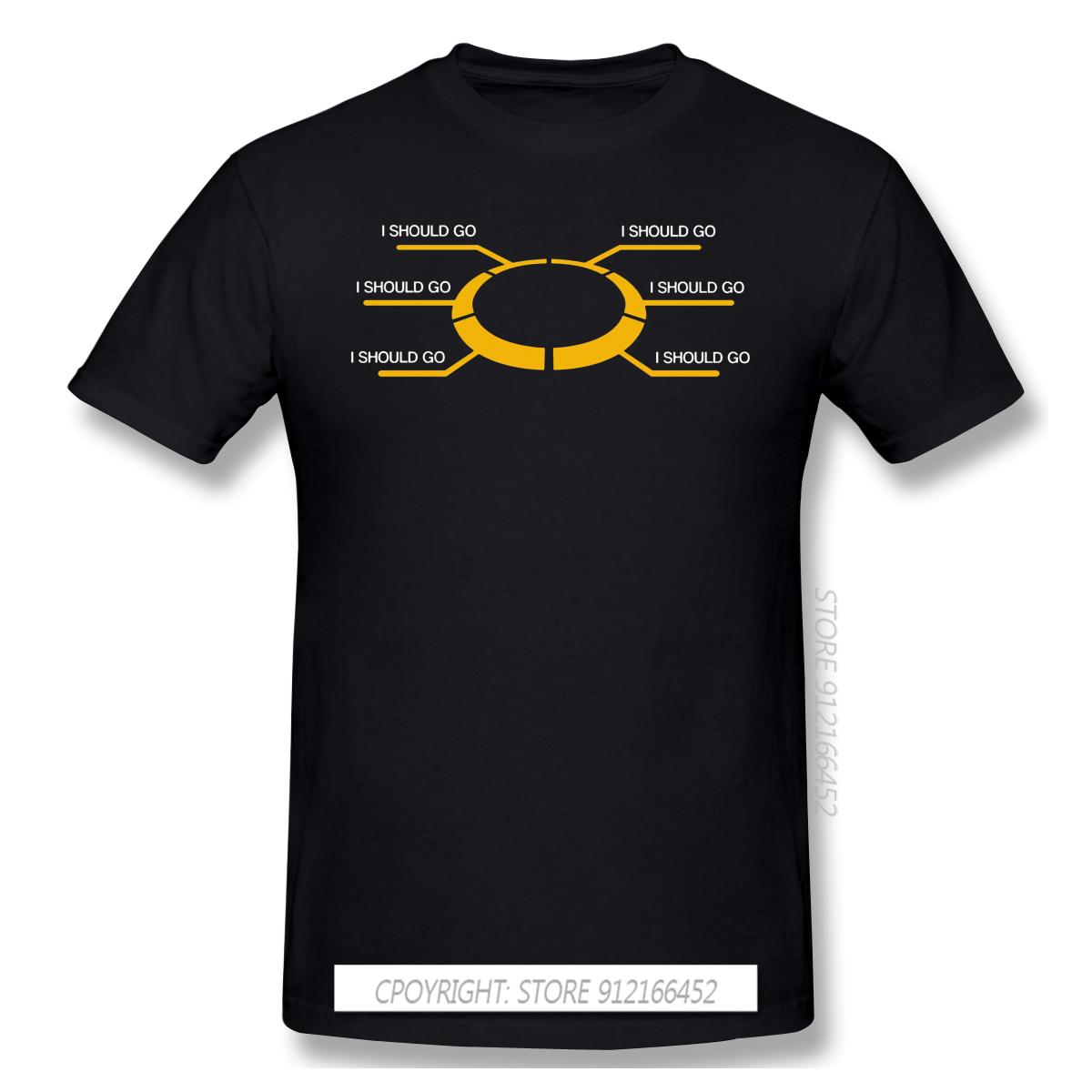 

I Should Go T Shirt Men s Men White Mass Effect Printing Tshirt Summer Large TShirts 100% Cotton Tops - Men s Summer Cotton G... S разноцветный