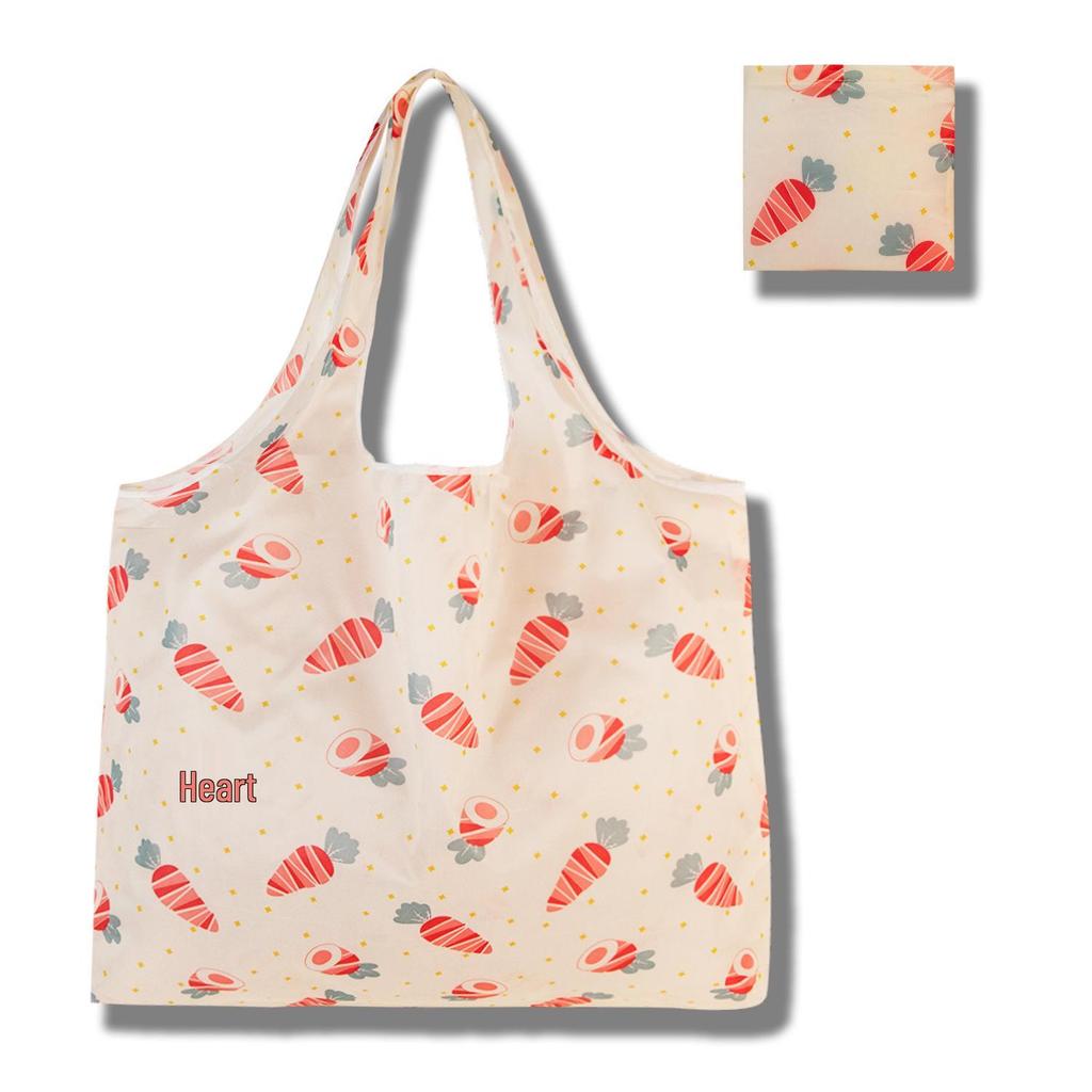 Eco-Friendly Large Capacity Foldable Tote Bag - Creative, Portable, Printed, and In Stock