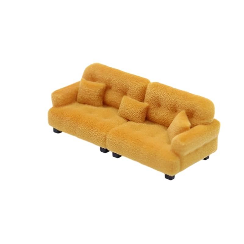 1/20 1/25 1/30 Scale Miniature Sofa Model Figure With Pillow Cushion For Doll House Enthusiasts And Craft Model Project
