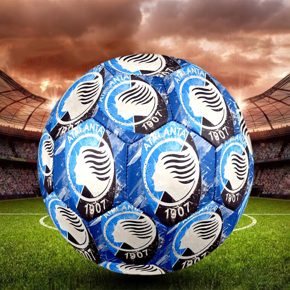 Pallone da Calcio Atalanta BC, colorato, adatto a tutte le età, cucito a macchina, materiale PVC, qualità da competizione, taglia 5 Pallone da Calcio, resistente e ad alto rimbalzo
